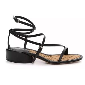 Salvatore Ferragamo EGADI 85mm STRAPPY BLOCK HEEL LEATHER SANDALS SIZE US 9.5